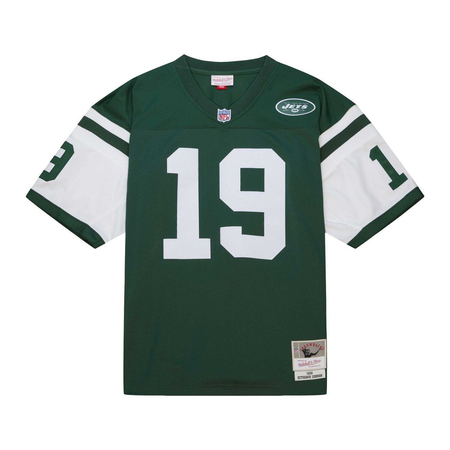 Men's Mitchell & Ness Keyshawn Johnson Green New York Jets 1998 Legacy Replica Jersey