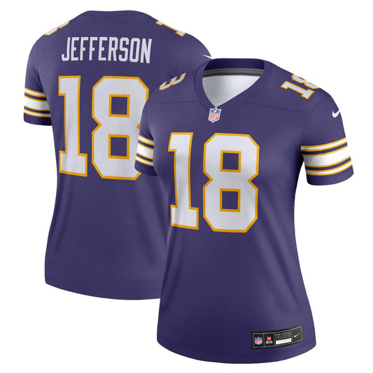 Women's Nike Justin Jefferson Purple Minnesota Vikings Alternate Legend Jersey