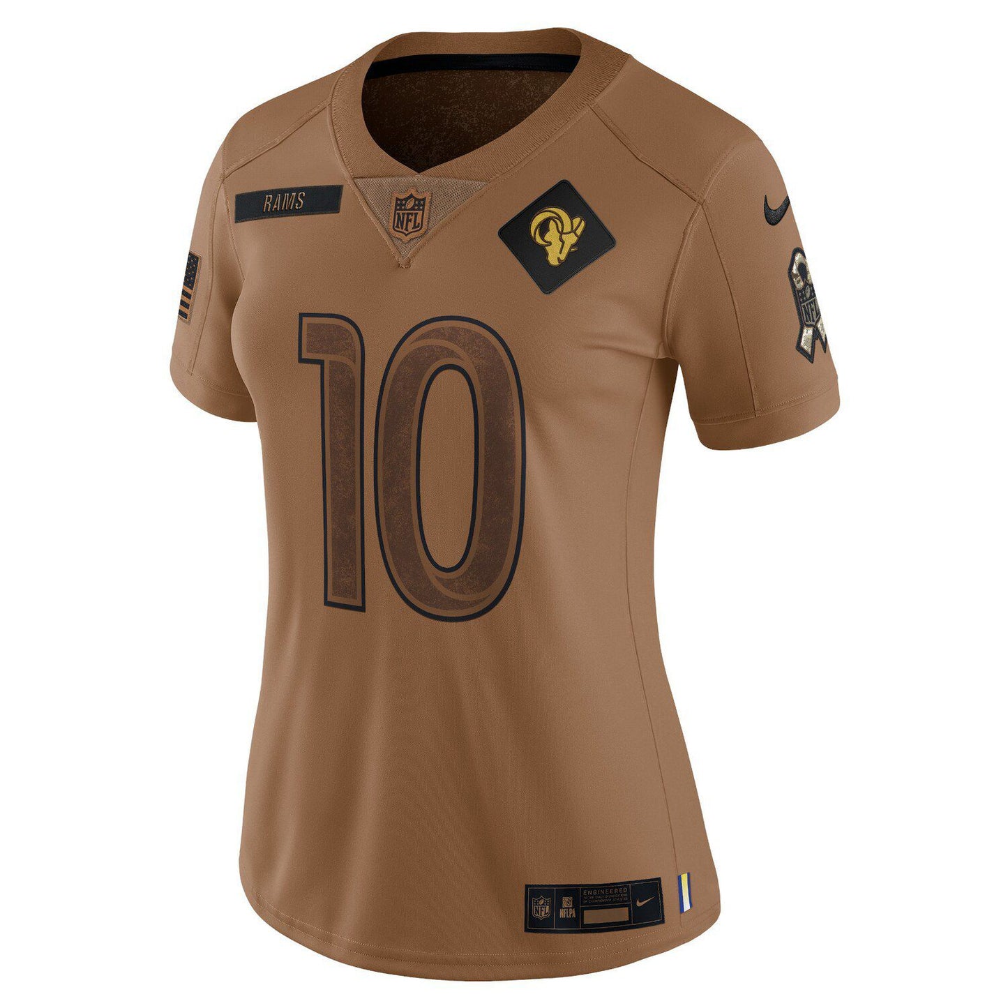 Women's Nike Cooper Kupp Brown Los Angeles Rams 2023 Salute To Service Limited Jersey