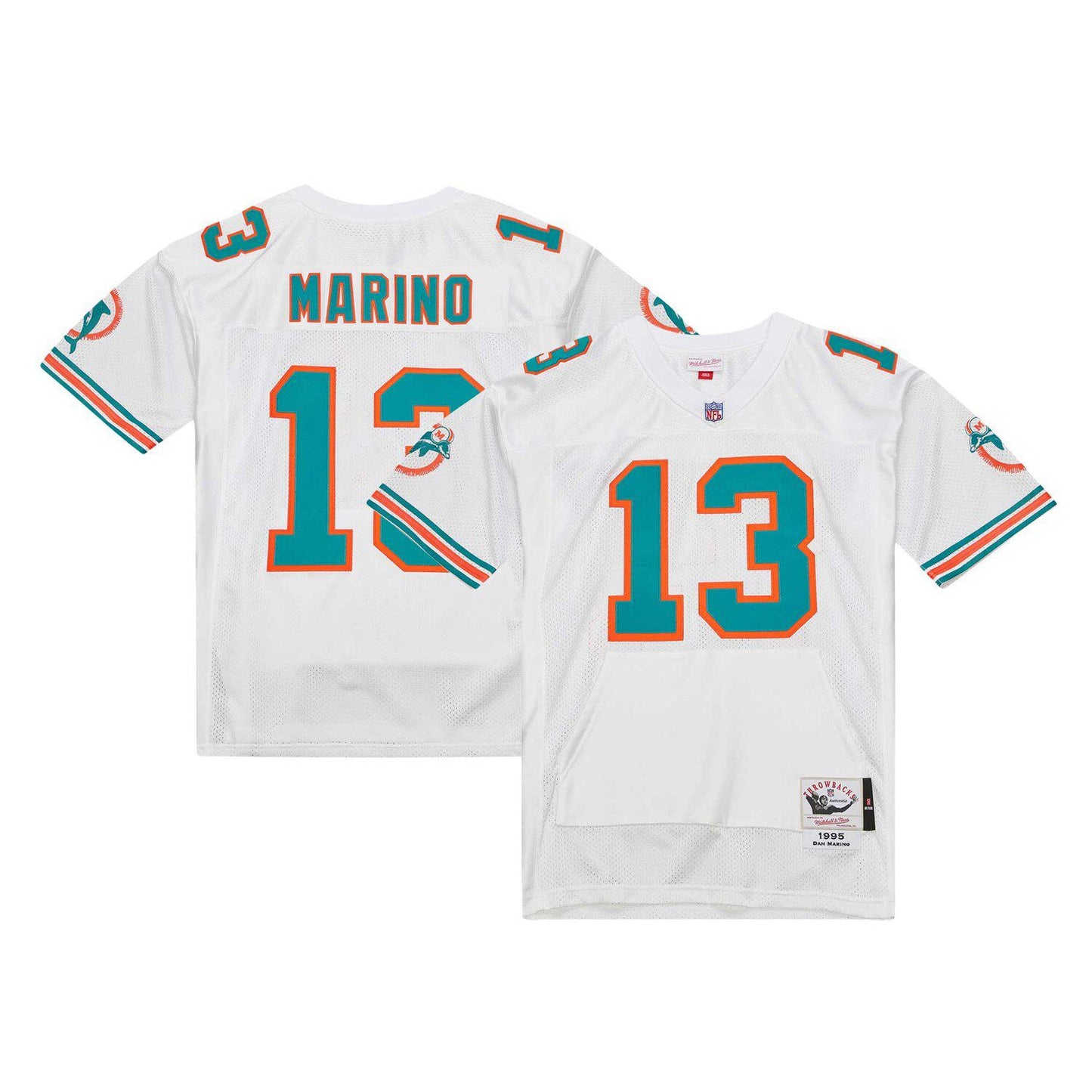 Men's Mitchell & Ness Dan Marino White Miami Dolphins 2004 Authentic Throwback Retired Player Jersey