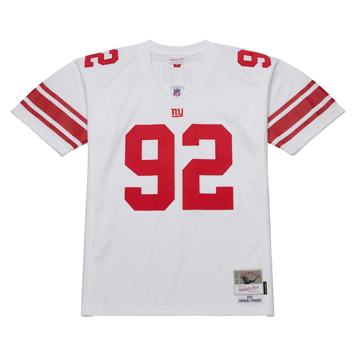 Men's Mitchell & Ness Michael Strahan White New York Giants Legacy Replica Jersey