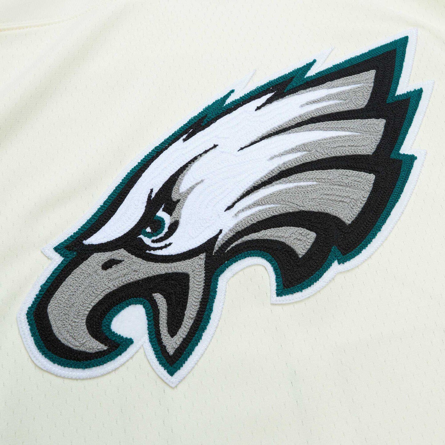 Men's Mitchell & Ness Brian Dawkins Cream Philadelphia Eagles Chainstitch Legacy Jersey