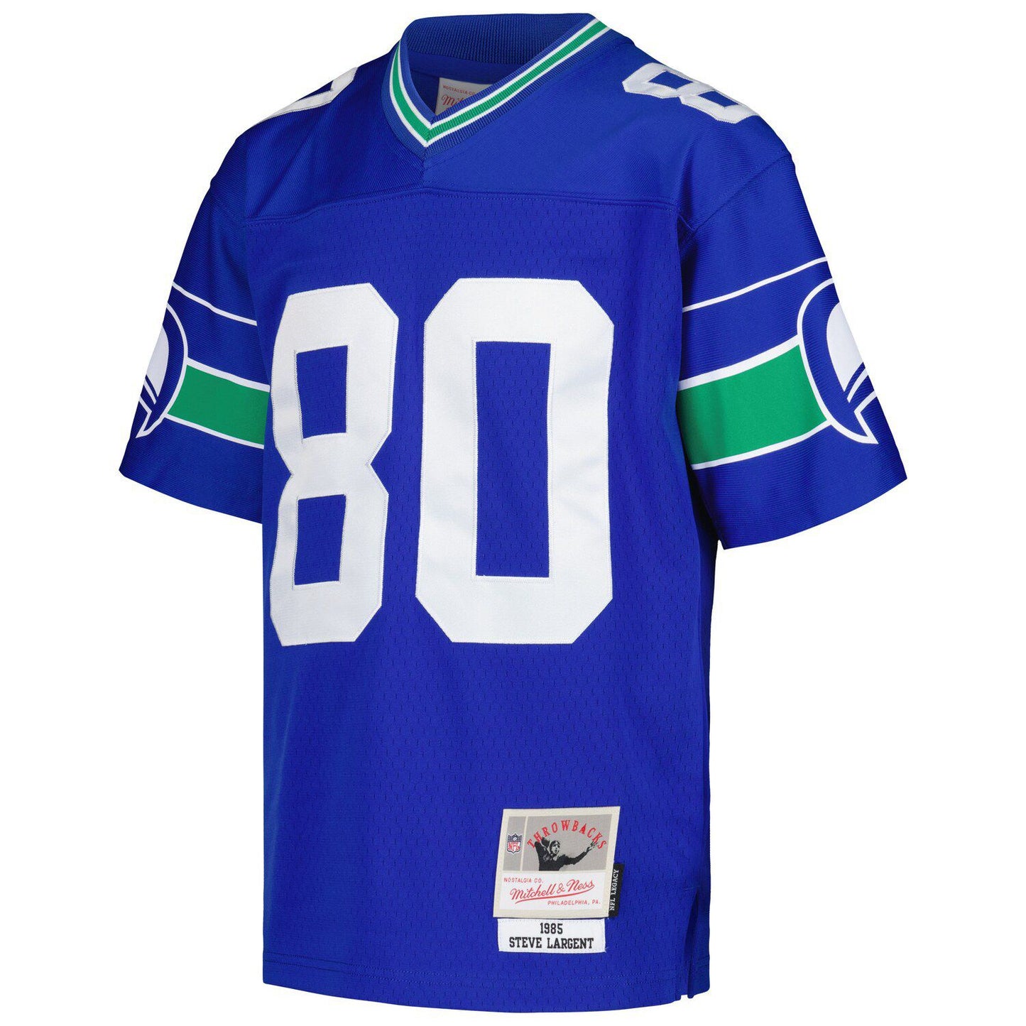 Youth Mitchell & Ness Steve Largent Royal Seattle Seahawks 1985 Retired Player Legacy Jersey