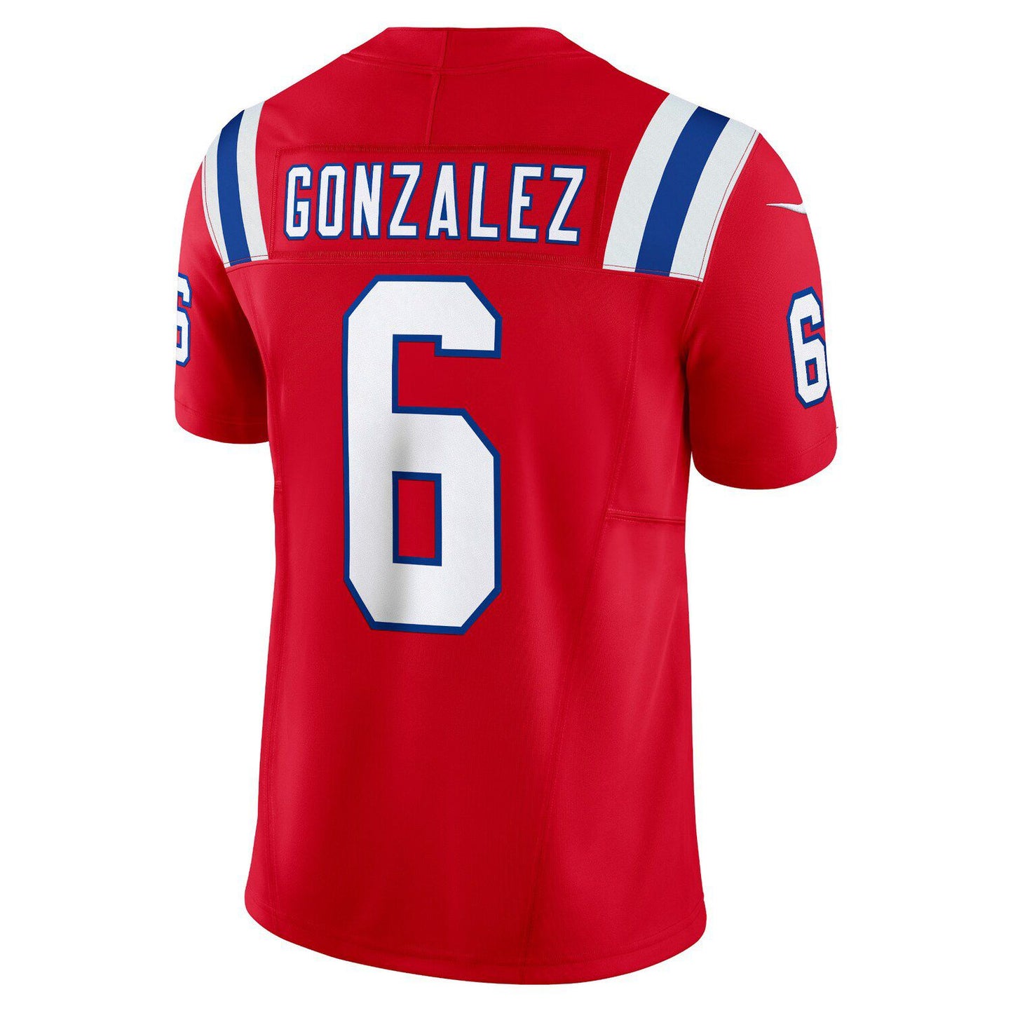 Men's Nike Christian Gonzalez Red New England Patriots  Vapor F.U.S.E. Limited Jersey