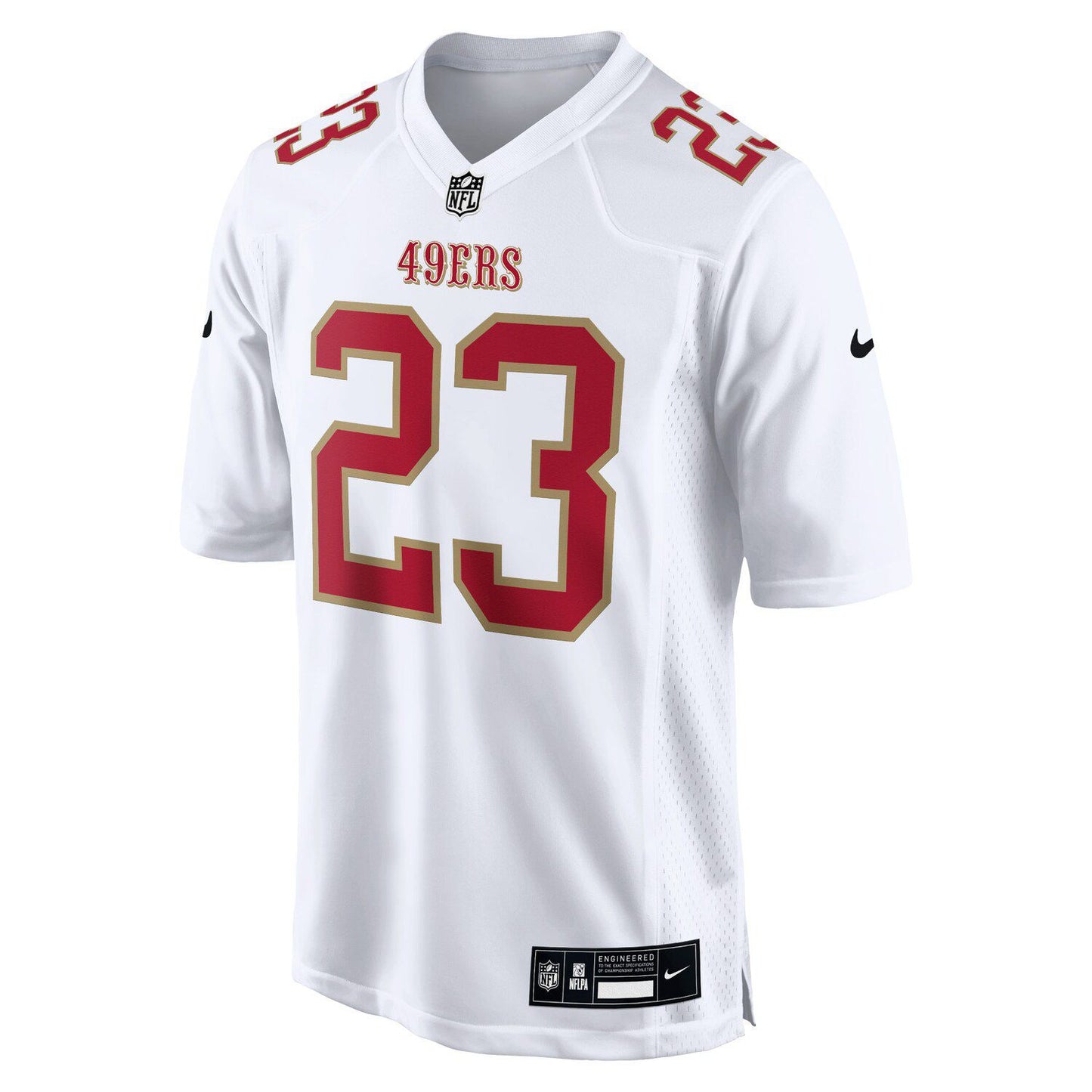 Men's Nike Christian McCaffrey Tundra White San Francisco 49ers Fashion Game Jersey